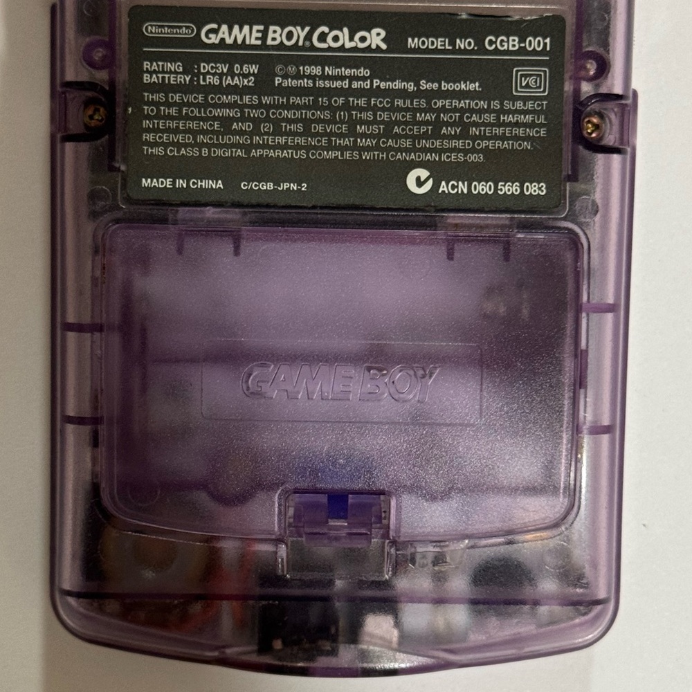 Game Boy Replacement Back Battery Cover - Atomic Purple - Picture 3 of 3